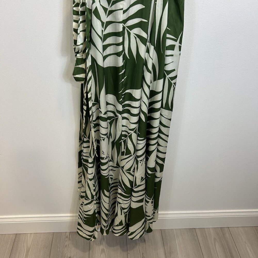 Anthropologie Hutch Palms Wrap Maxi Dress, Green And Cream, US Size 1X Flowy - Picture 11 of 12